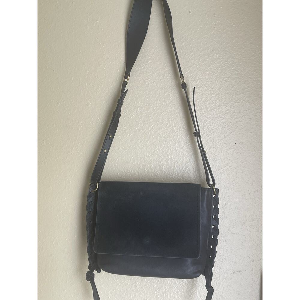 Isabel Marant Kleny Shoulder Bag Black Suede And Leather